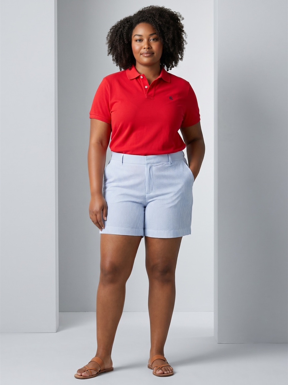 Lauren Ralph Lauren Red Polo‎ Shirt XL Classic Preppy Cotton Golf Casual